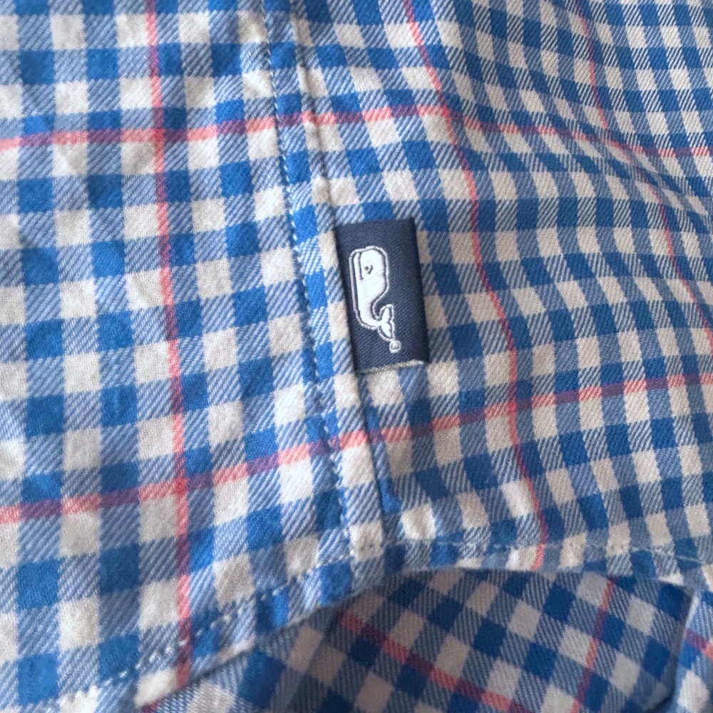 Vineyard Vines Shirt Shep & Ian Window Pane Button Down Collar Crosby Slim Fit - Picture 11 of 16